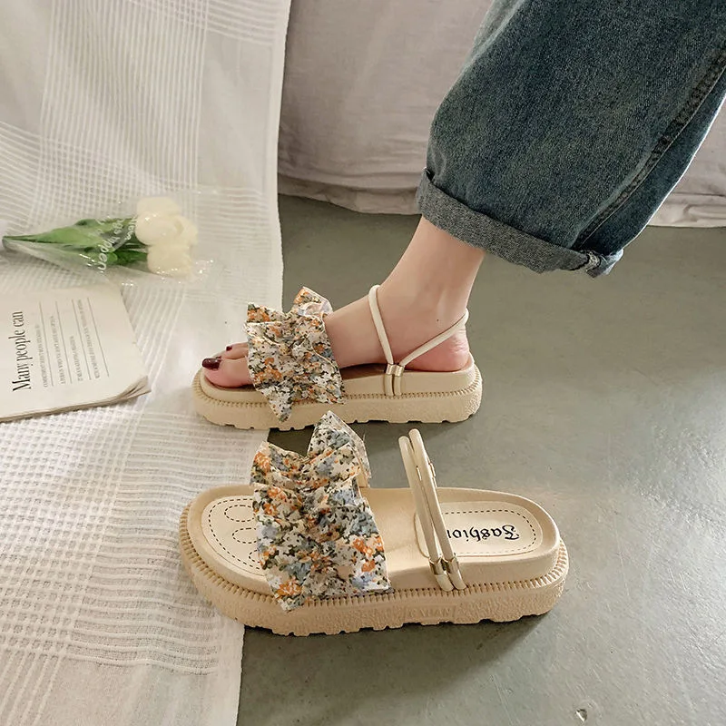 

Maogu Women's Fats Fashion Sandals Sweet Women Beach 2023 New Platform Two-Way Wear Roman Slippers Sandal for Girls Casual Shoes