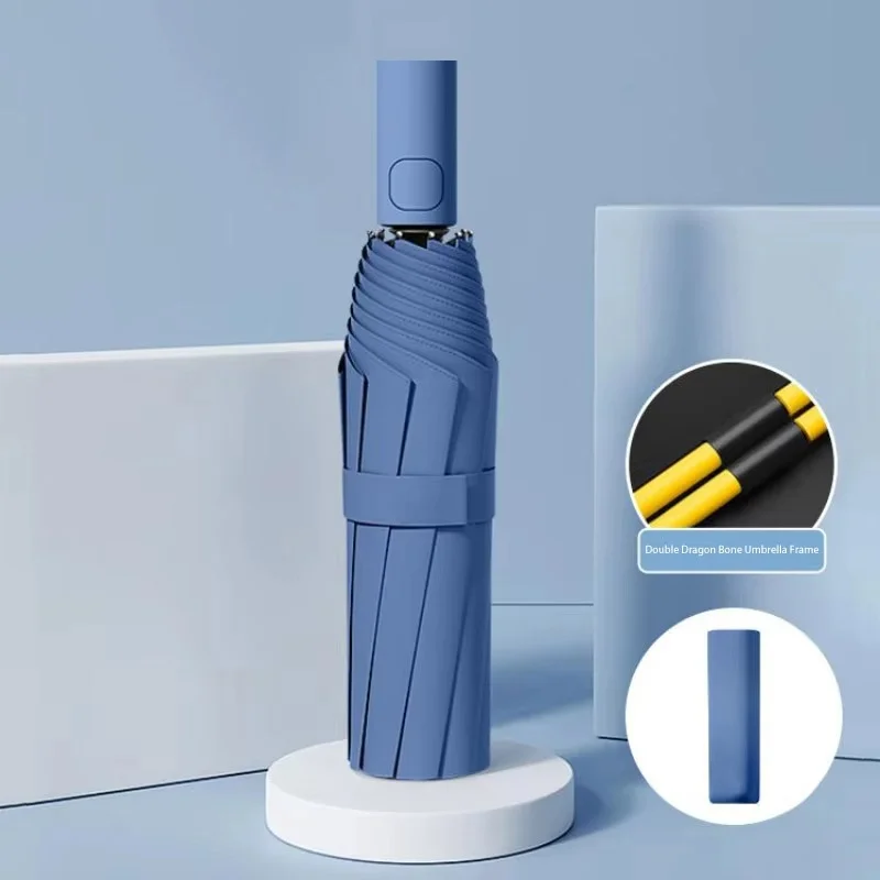 

Полностью Автоматический Складной Зонт, 8 Спиц, 16 Крючков, Защита От УФ-излучения, Легкий, Из Ткани 190T Pongee, Для Взрослых