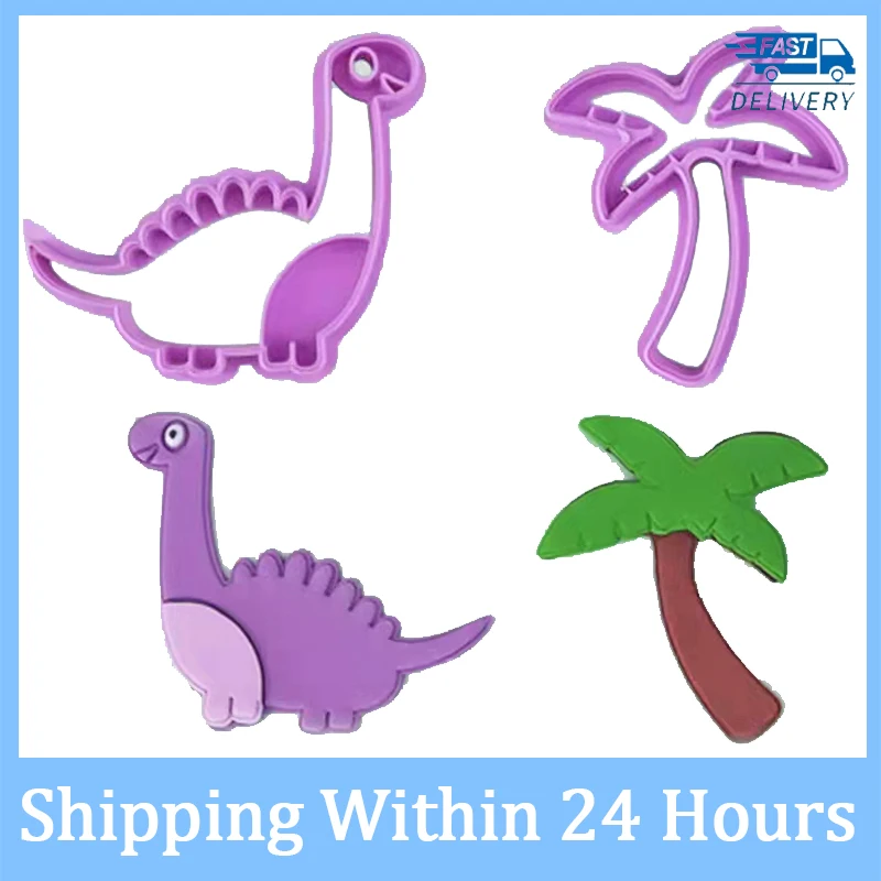 

6Pcs/Set Cake Mold Jurassic Dinosaur 3D Cookie Cutter Embossed Fondant Cutters DIY Mould Pastry Baking Cake Decorating Tools