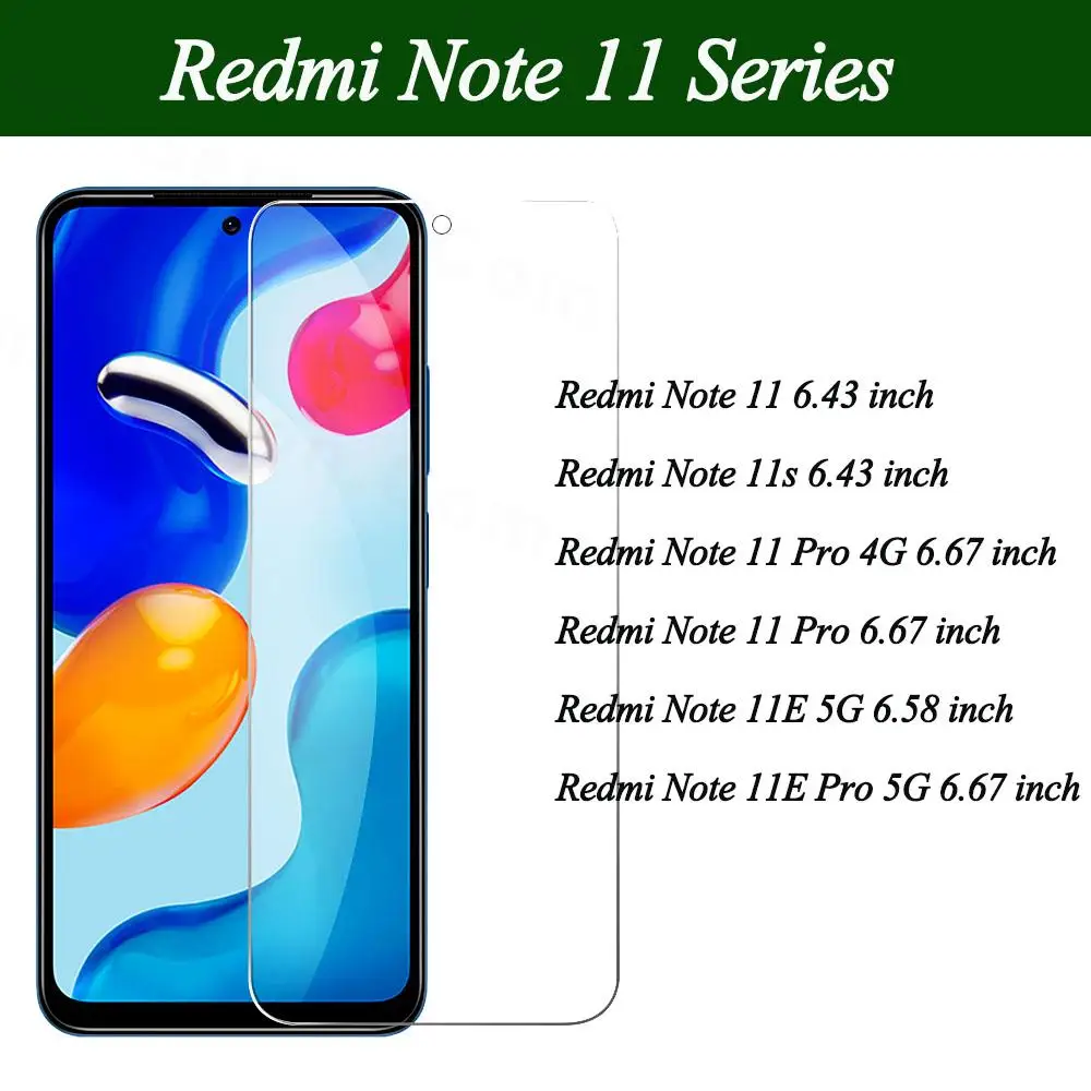 

Закаленное стекло для Xiaomi Redmi Note 11 Global, Защита экрана для Xiaomi Redmi Note 11 Pro 4G Note 11E Pro 5G, защитная пленка