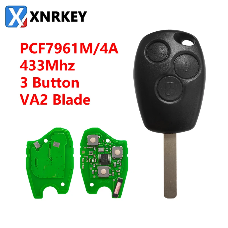 XNRKEY 3-кнопочный Автомобильный Дистанционный ключ PCF7961M/4A чип 433 МГц для Mercedes Benz Smart