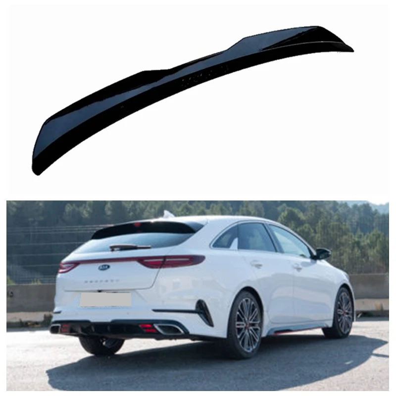 Задний спойлер на крышу для Kia Pro Cee 'd GT Mk2 2013- 2018, блеск, черный Автомобильный задний спойлер на крыло, удлинитель для KIA GT MK3 gt line
