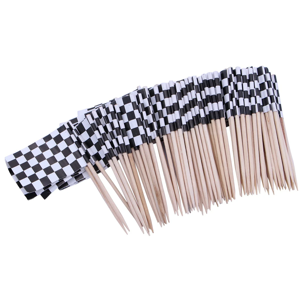 

Flag Flags Toothpicks Checkered Picks Toppers Race Toothpick Cupcake Racing Party Car Appetizer Supplies Fruit Foodcocktail Wood