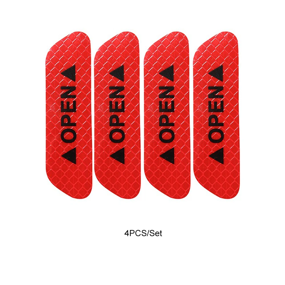 4 шт. универсальные светоотражающие наклейки на двери автомобиля