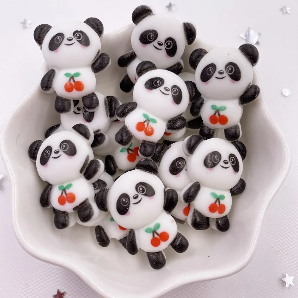 

Kawaii Colorful Resin Panda Flatback Cabochon Scrapbook DIY Home Accessories Decor Figurine Craft Embellishments M0916