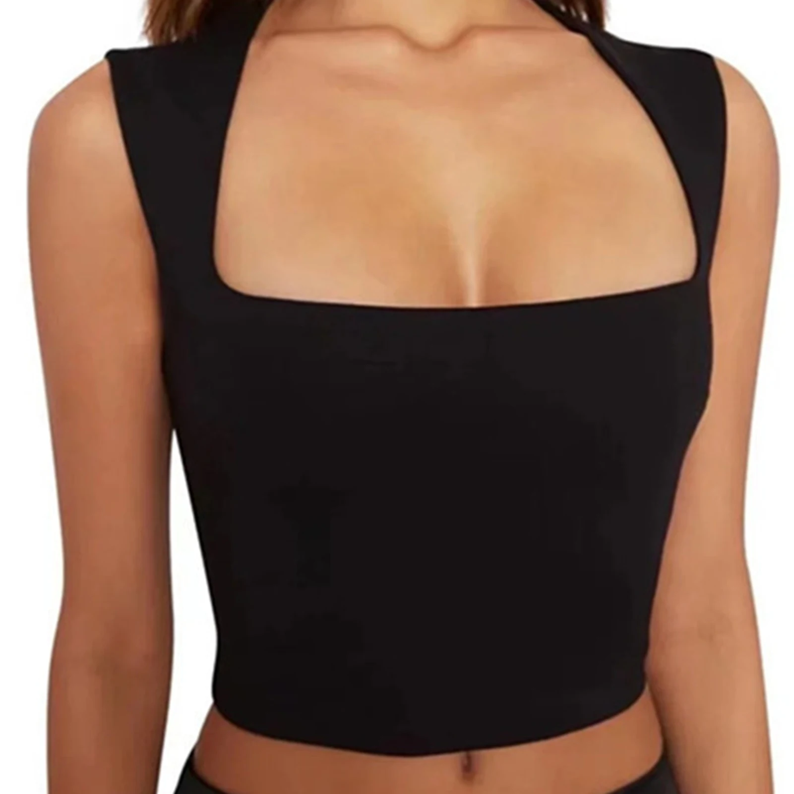 

Women's Summer Square Neck Camisole Top Sleeveless Slim Fit Summer Tops for Ladies and Teen Girls PR Sale