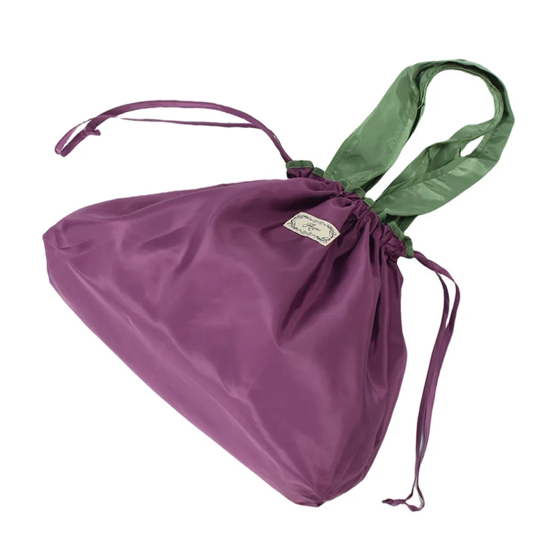 Портативная складная нейлоновая дорожная экологическая сумка с веревкой для