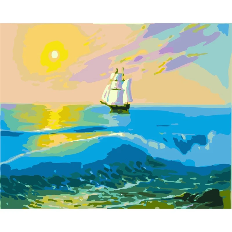 

No.877 Painting By Numbers DIY Oil Coloring Paint By Numbers Set Gift Drawing By Numbers Canvas Decor New Arrivals