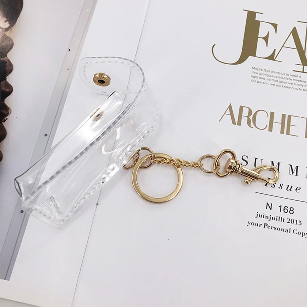 

Держатель для брелока, прозрачный контейнер, чехол для бальзама для губ, держатель для помады, держатель для брелока, прозрачный блеск для г...