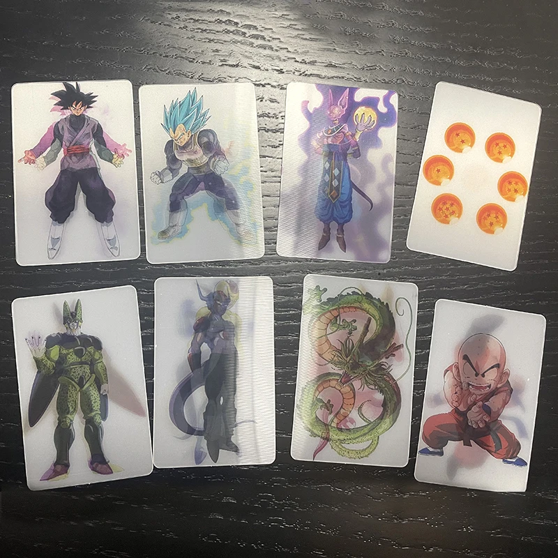 Dragon Ball 3D Card Transformation Raster Card Son Goku Vegeta Turtle Fairy Flash Card Can Be Changed Creative Collection Card