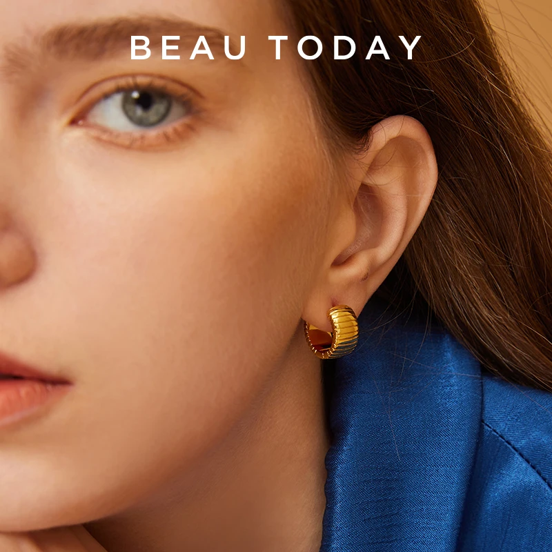 

Круглые Женские серьги BeauToday, дизайнерские круглые серьги с ремешком, повседневная женская бижутерия, подарок, модные аксессуары ручной работы 93509
