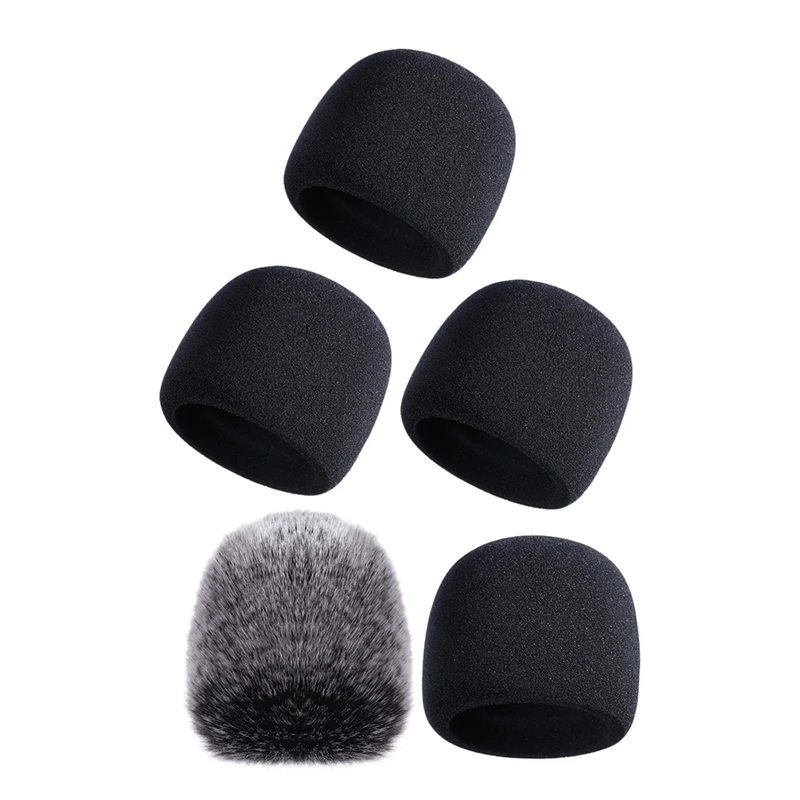 

3X _ губчатый микрофон для ветрового стекла для Blue Yeti, Yeti Pro конденсатор & (губка и пушистый ветровой экран, 2 шт. в упаковке)