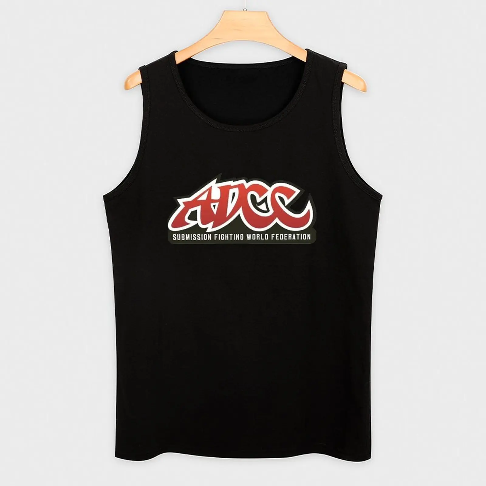 Фото Майка для фитнеса и тренировок ADCC Submission Fighting World Federation, без рукавов, быстросохнущая №3