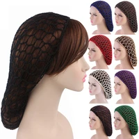 soft rayon crochet snood hair net headbands hijab undercap chemo hats ladies knit hairnet headscarf turban cap head scarves