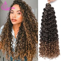 synthetic passion twist hair 22inch water wave curly braids mazo curl crochet braiding hair woman girls goddess hair extensions