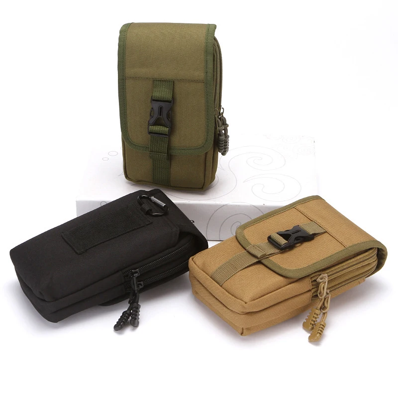Green Color Purse Double Layer Outdoor Waterproof Military Waists Fanny Pack Men Phone Pouch Camping Hunting Tactical Waist Bag