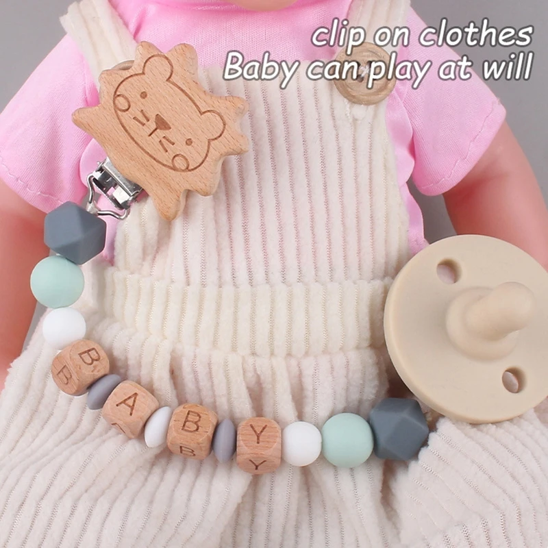 

Cartoon Bear Baby Pacifier Clip Silicone Pacifiers Holder Chain Teething Toy for Infant Girls Boys Chewing Soothing N1HB