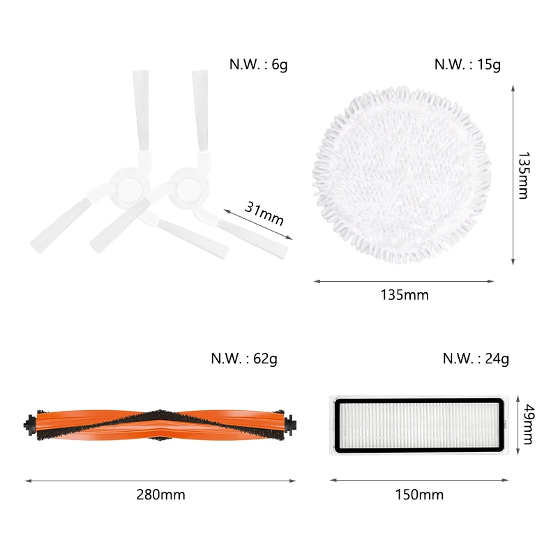 Самоочищающаяся Швабра для робота-пылесоса XiaoMi Mijia MI Pro STYTJ06ZHM запасные части Hepa