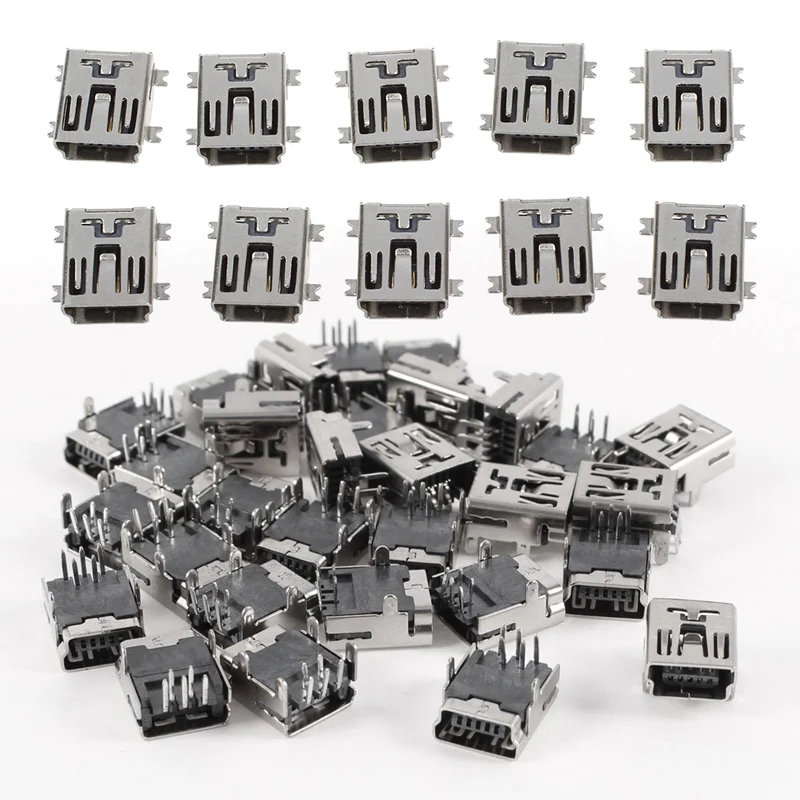 

10 шт., 5-контактные розетки USB Type B, 30 шт.