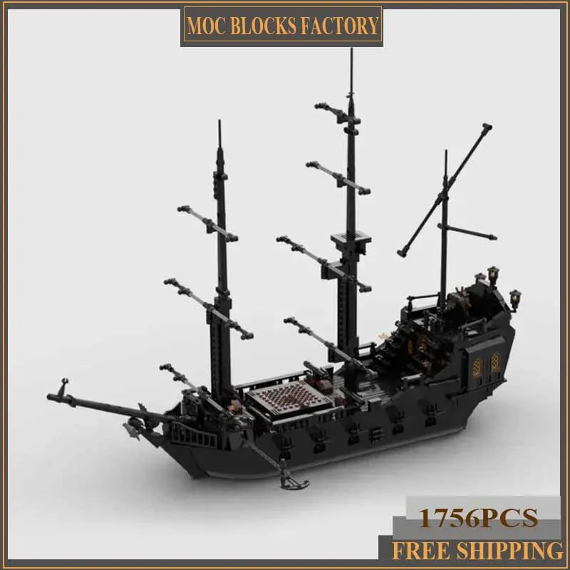Moc строительные кирпичи модель непобедимый черный жемчуг пиратский корабль