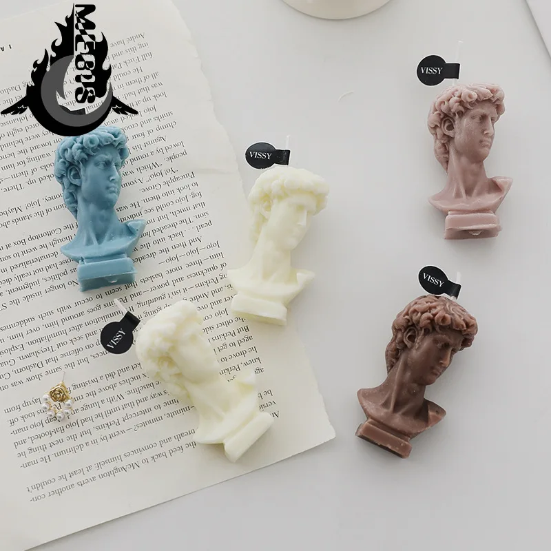 

Gift Scented Candles Decoration For Home Mini David Portrait Fragance Candles Dinner Table Decor Candle