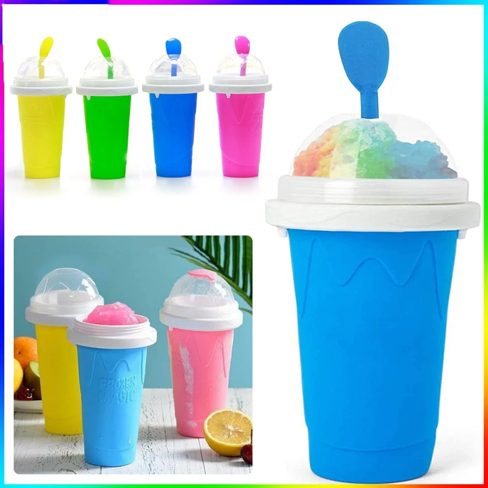 

Quick Frozen Smoothies Cups Slushy Ice Cream Maker Milkshake Cooling Cup Silicone Squeeze Slushy Cup DIY Homemade Freeze Drinks