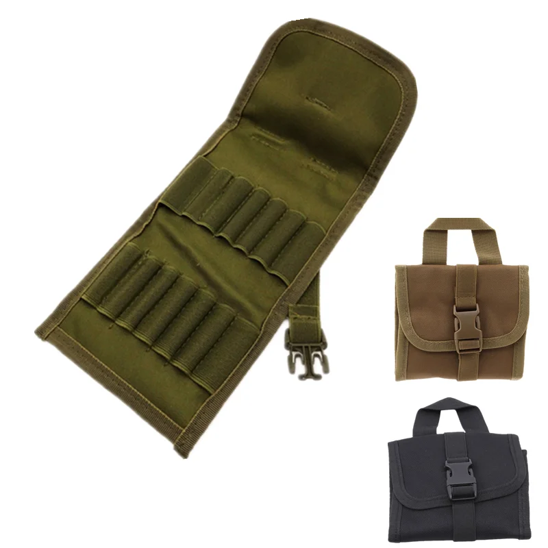 

14 Rounds Tactical Molle Ammo Pouch Foldable Ammo Carrier Bag Shotgun Bullet Shell Holder Rifle Cartridge Hunting Gun Accessory