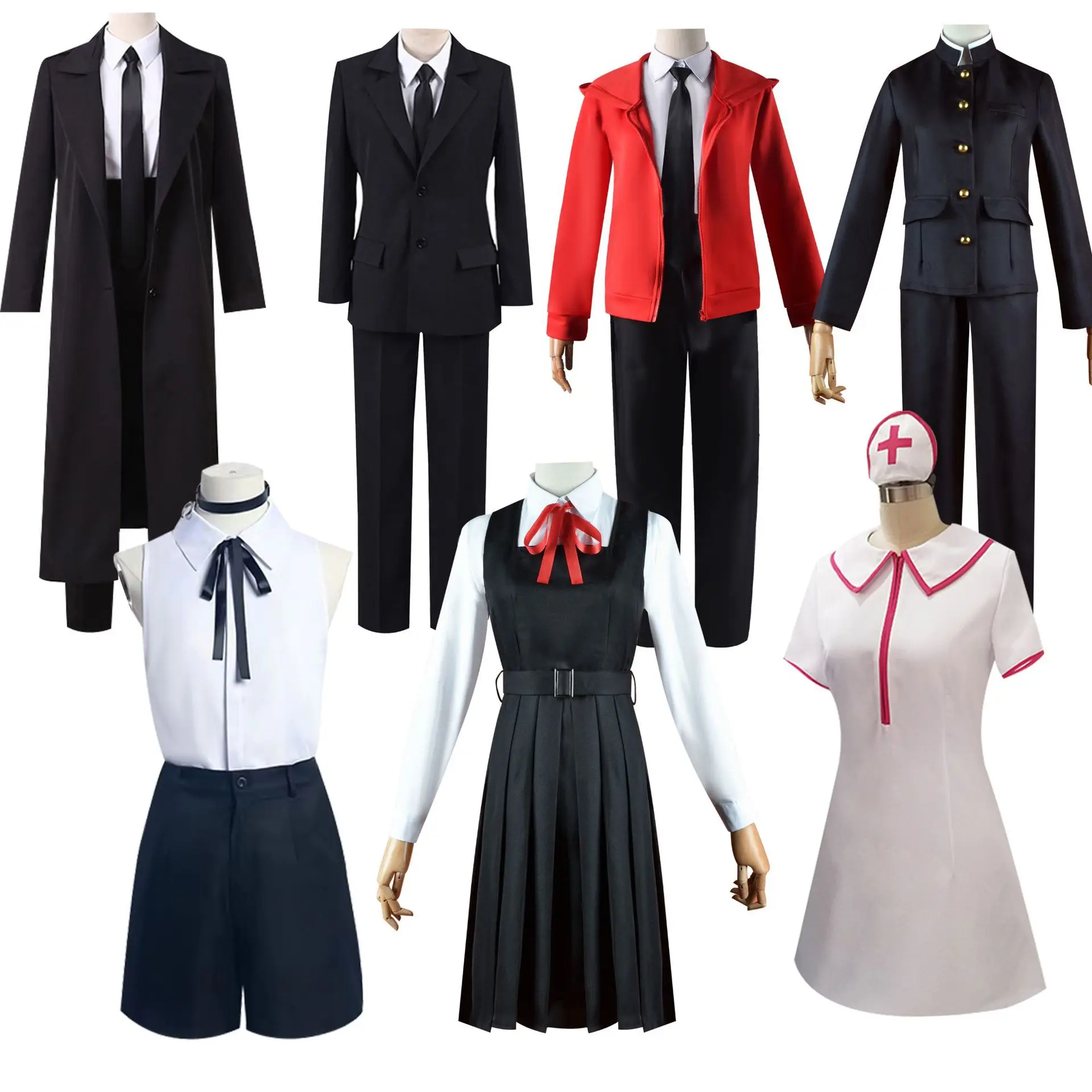 

Аниме бензопила макима Reze пава косплей костюмы Хэллоуин костюмы для женщин платье костюм сексуальная униформа одежда