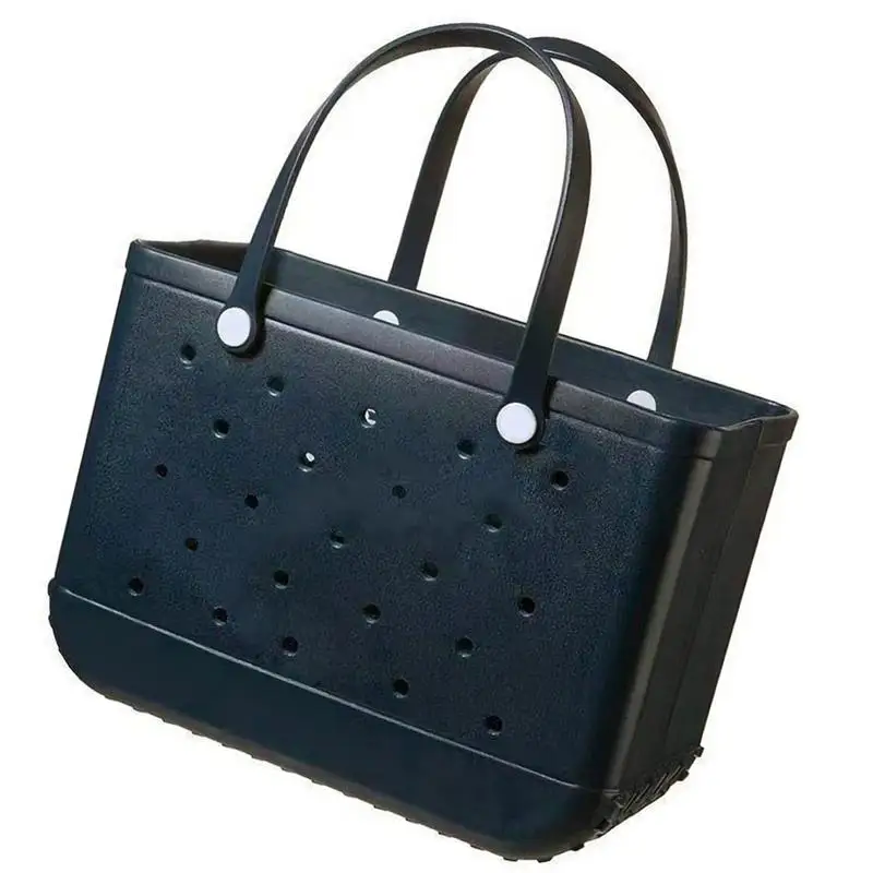 

EVA Basket Big Large Capacity Beach Women Tote Bags Fashion Solid Color Summer Vacation Handbags Hollow Out Hand Pouch