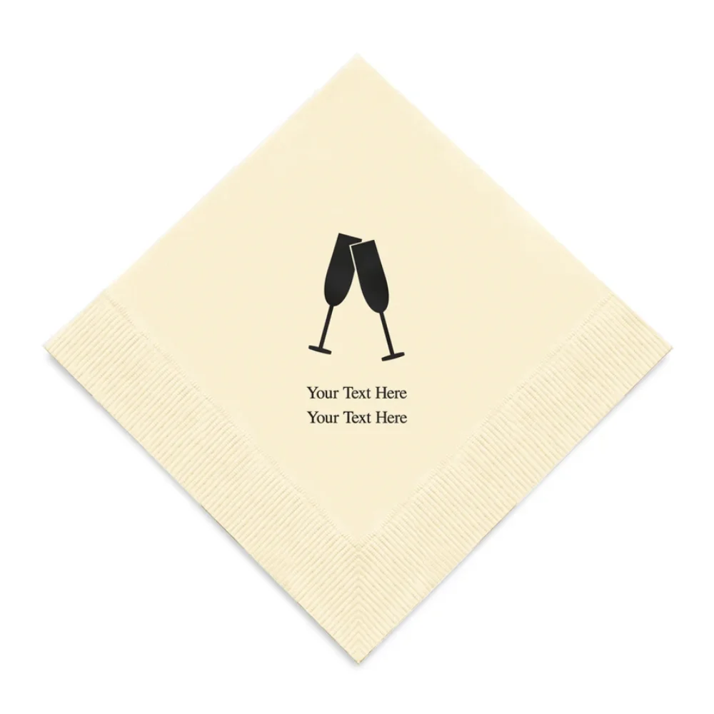 Коктейльные салфетки с персонализированным принтом для помолвки годовщины