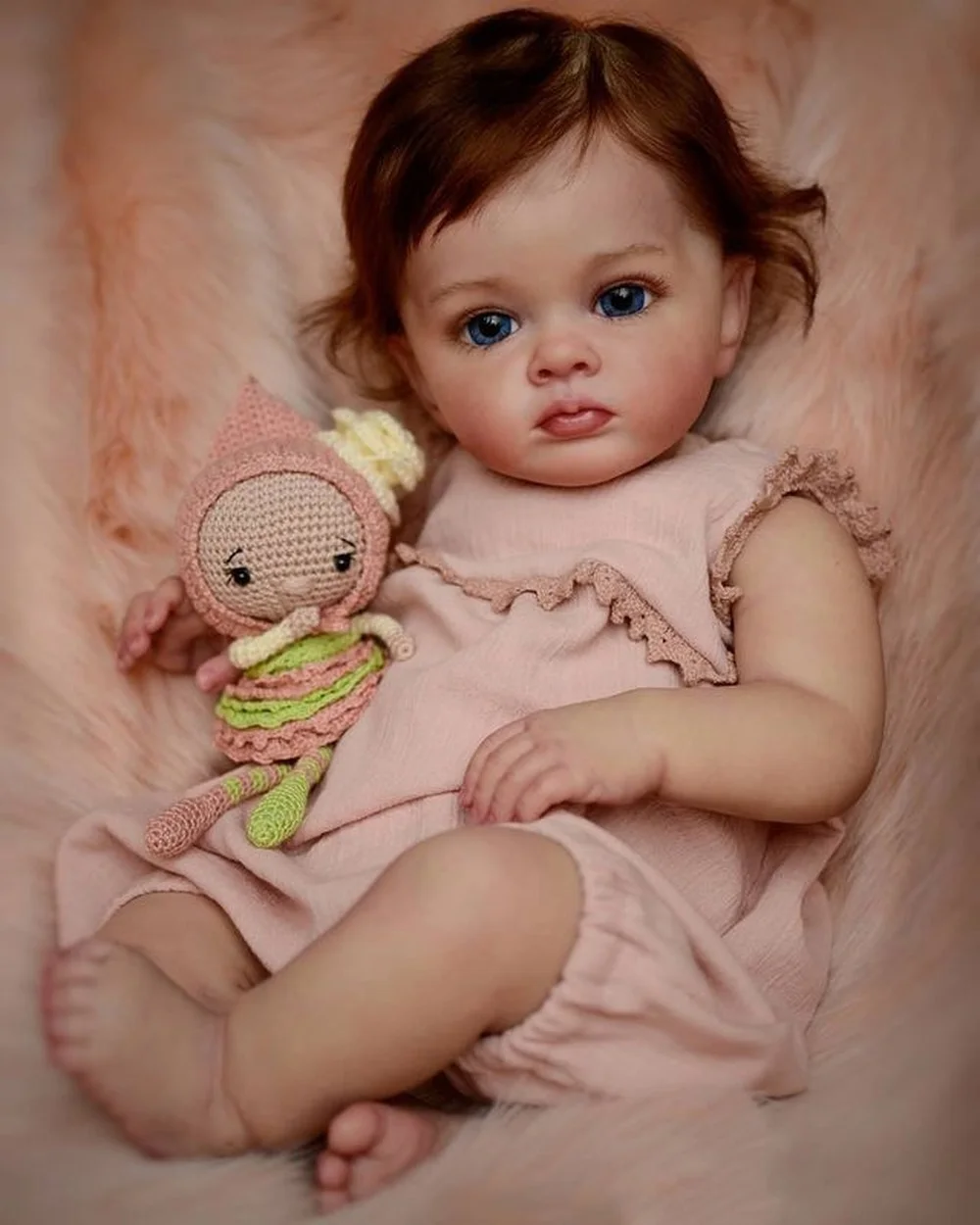 60CM Bebe Reborn Toddler Girl Doll Tutti Finished Doll Hand 