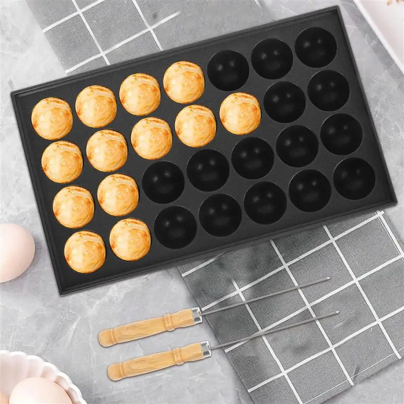 

1 Set Takoyaki Pan Keeper Nonstick Cast Iron Baking Tray Cake DIY Tools Octopus Snail Sheet Pan Meatball Sheet Pan