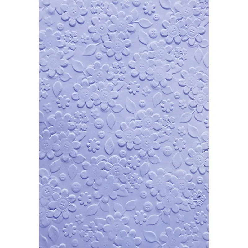 2024 новые современные цветы-6 5X4 5 дюймов 3d рельефная папка-кнопка цветение