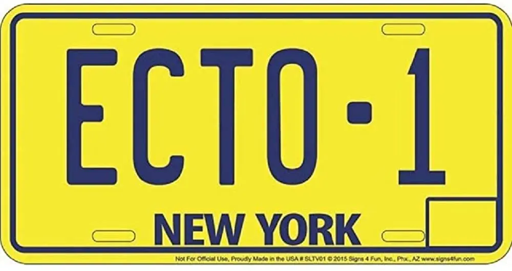 

Ghost B Signs 4 Fun | ECTO-1 Нью-Йорк | Номерной знак с металлической печатью
