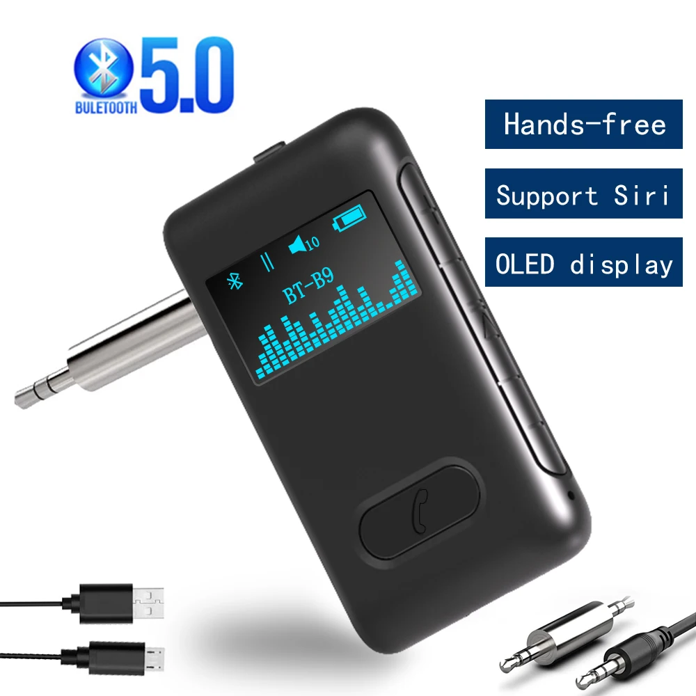 

USB Bluetooth 5.0 Transmitter Receiver 3.5mm Audio AUX Adapter Car Music Audio For PC TV Phone Ipad Video Player Handsfree Call