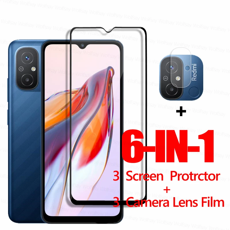 

For Xiaomi Redmi 12C Glass Xiaomi Redmi 12C 11A 10C 9C 10A Screen Protector Full Glue Tempered Glass Protective Phone Film