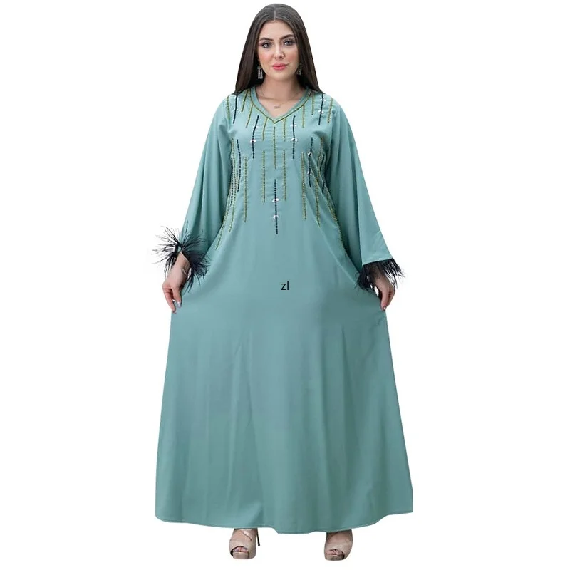 

Abayas для женщин Дубай 2022 модный халат платья Повседневный Арабский мусульманский кафтан мусульманская одежда 2022
