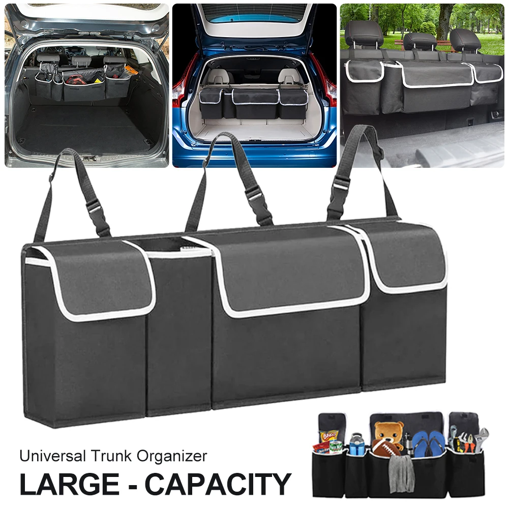 

Universal Car Trunk Hanging Storage Bag Large Capacity Multipurpose Oxford Car Seat Back Storage Bag for SUV Car Interior