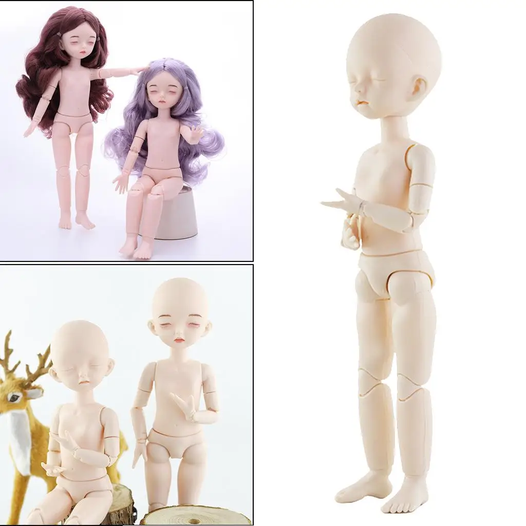 

Шарнирные куклы White Skin 1/6, Кукольное тело BJD с глазами для сна и головной частью