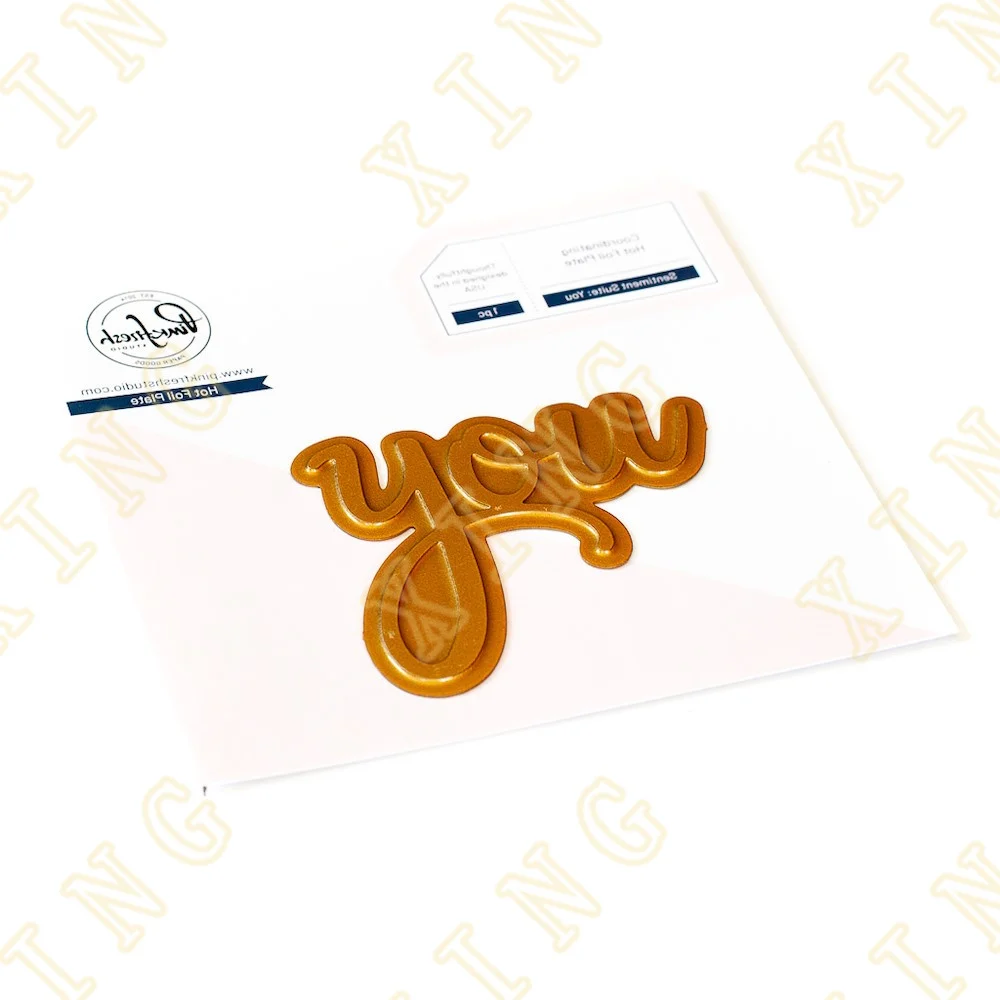 

Hot Foil Plate Scrapbook Diary Decoration Stencil Embossing Template Diy Greeting Card Handmade 2022 New Sentiment Suite You