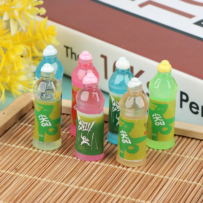 

10Pcs 1:12 Dollhouse Miniture Fruit Bottle Simulation Drinks Model Play Dollhouse Dolls Accessories cozinha de brinquedo