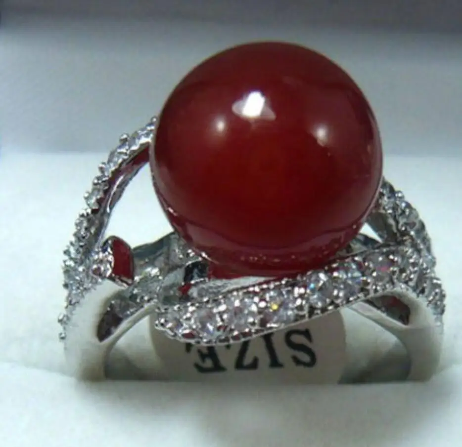 

Noblest 10mm red jade ring(#6,7,8,9 )