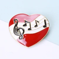 2021 new note heart shaped brooch for woman valentines day romantic gifts