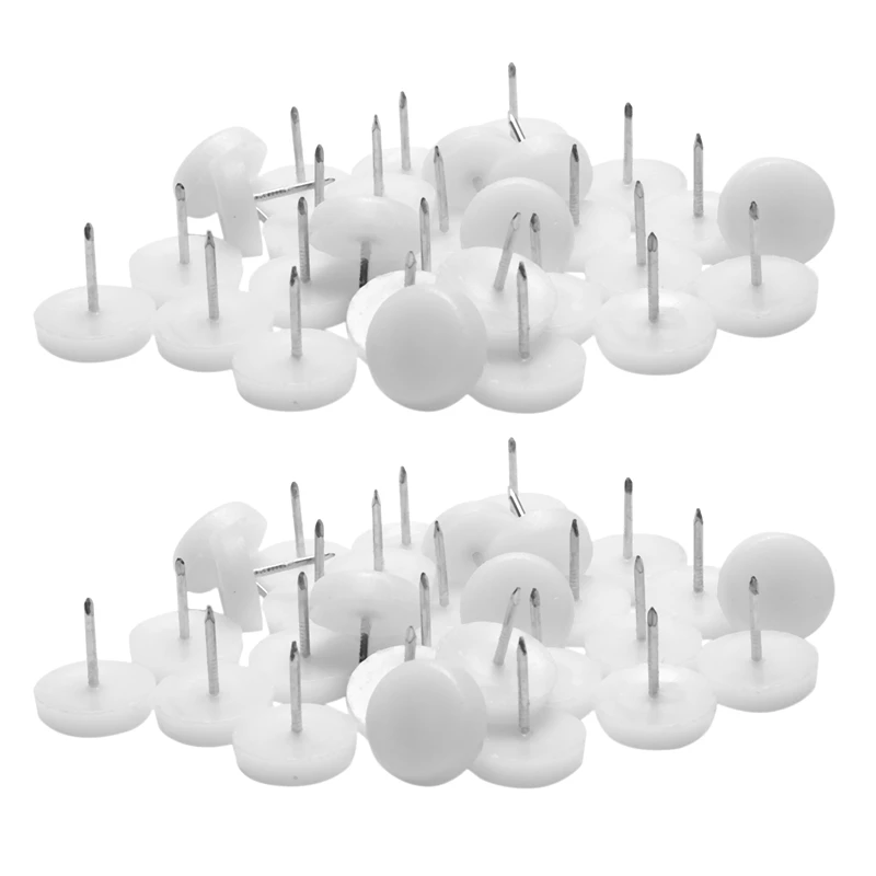 

Table Chair Foot Floor Skid Slide Pad Nail Protectors 25Mm Dia 60 Pcs