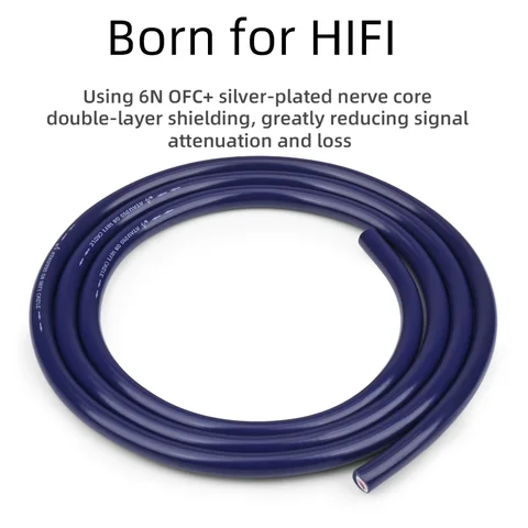 Hi-End 6N OFC HiFi аудиокабель с двойным щитком, дискретный провод для усилителя мощности, кабель постоянного тока «сделай сам»