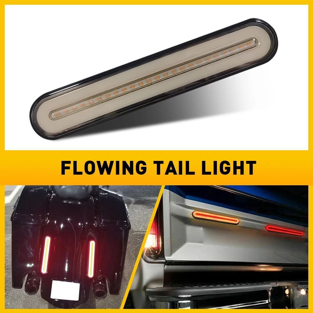 

Waterproof 3 in 1 Neon 28 LED Red Yellow Flowing Reverse Stop Brake Turn Signal Rear Tail Light Truck Trailer RV Boat 12V 24V