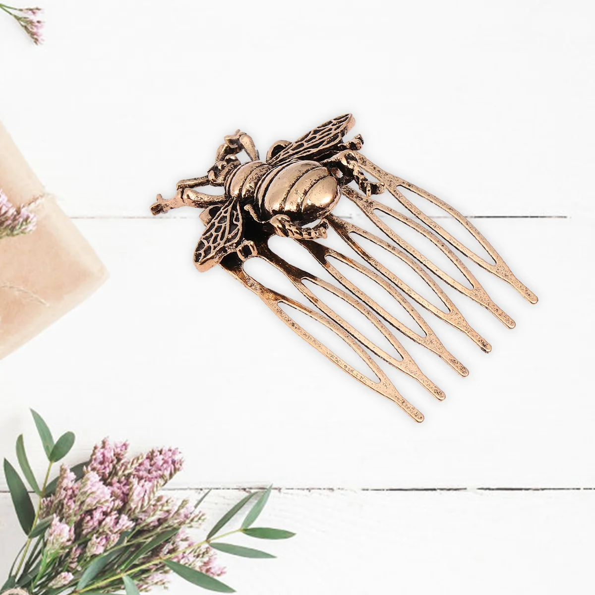 

4 Pcs Metallic Line Wedding Hair Clips Brides Bridal Comb Headdress Headgear Miss