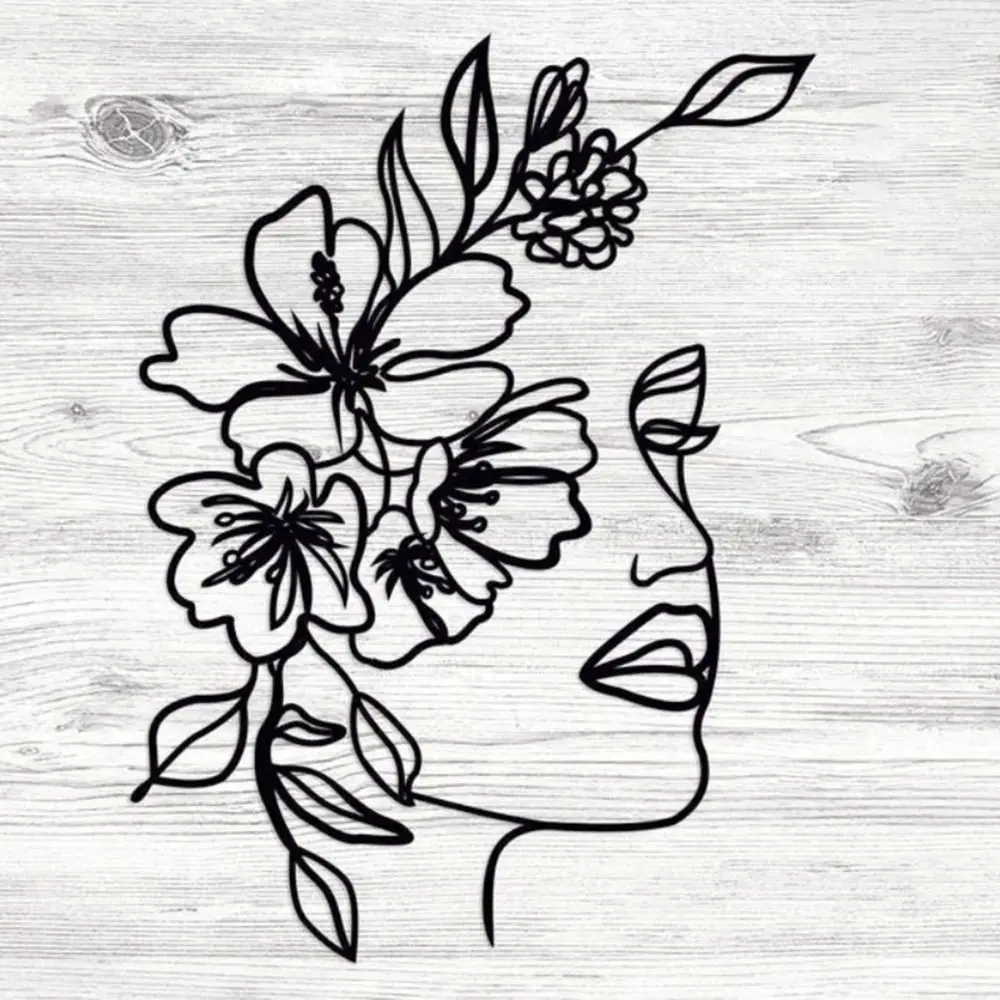 

Background For Living Room Wall Hanging Widely Uses Line Silhouette Art Pendant Wall Ornaments Female Face Sculpture