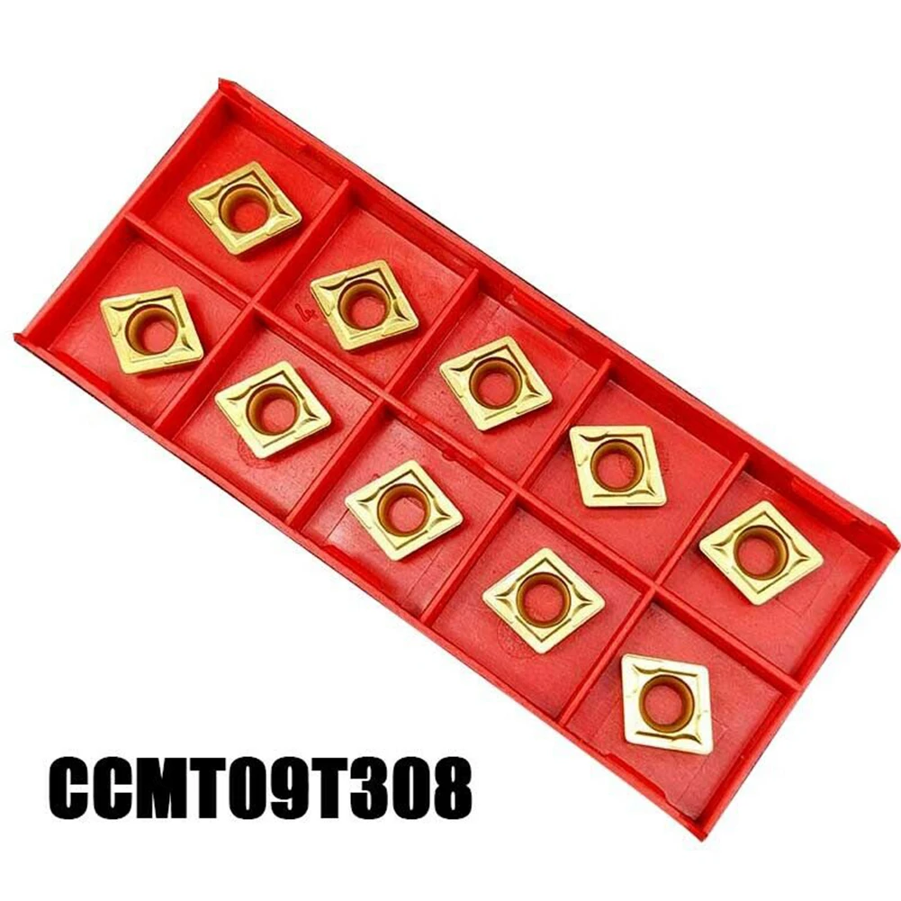 

10Pcs CCMT09T308 CCMT32.52 Carbide Insert CNC Indexable Lathe Cutting BP010 Blade Tool SCLCR/SCMCN Turning Inserts