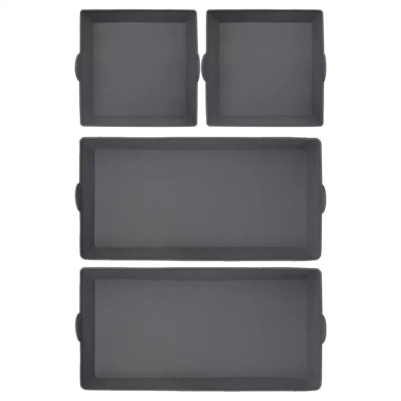 

Baking Sheet Pans For Oven Silicone 4pcs Heat Resistant Cooking Trays Non Stick Bakeware Set Oven Trays For Ovens Air Fryers